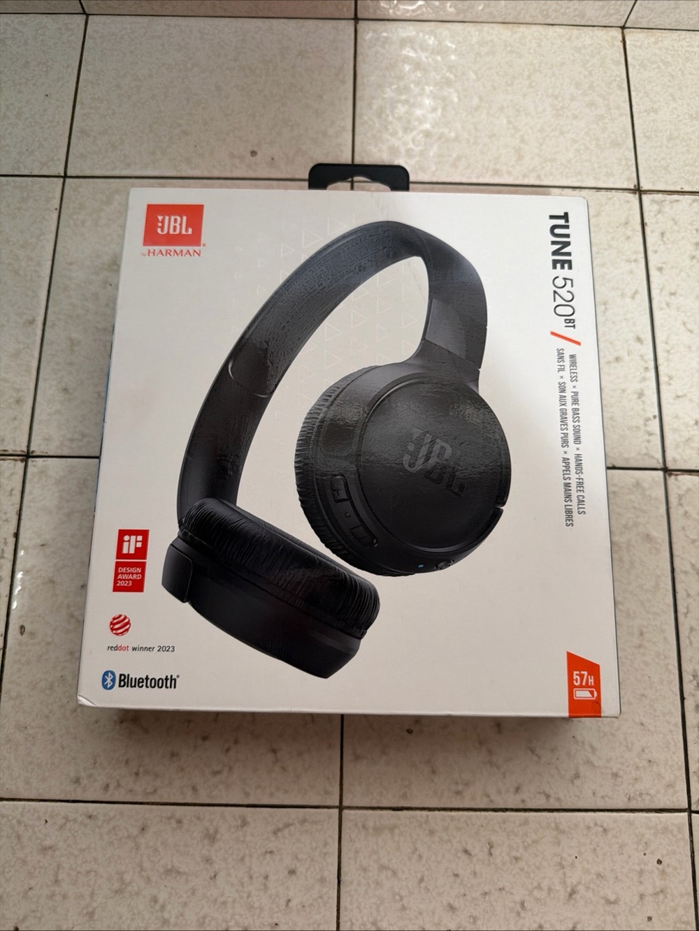JBL Tune 520BT Wireless Over-Ear Headphones — Black